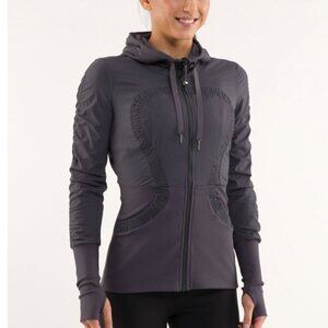LULULEMON Dance Studio Jacket Size 4 Deep Coal Reversible